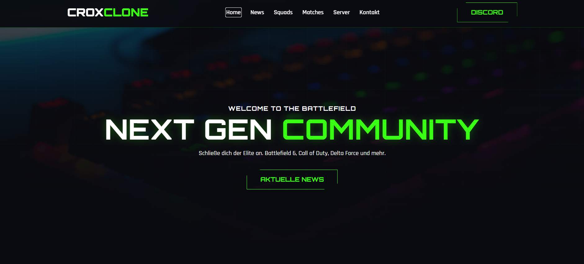 Crox Gaming Website Design