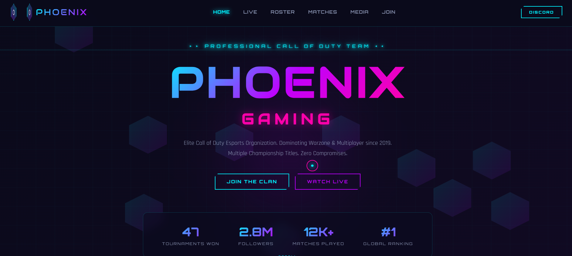 Phoenix Gaming Website Design